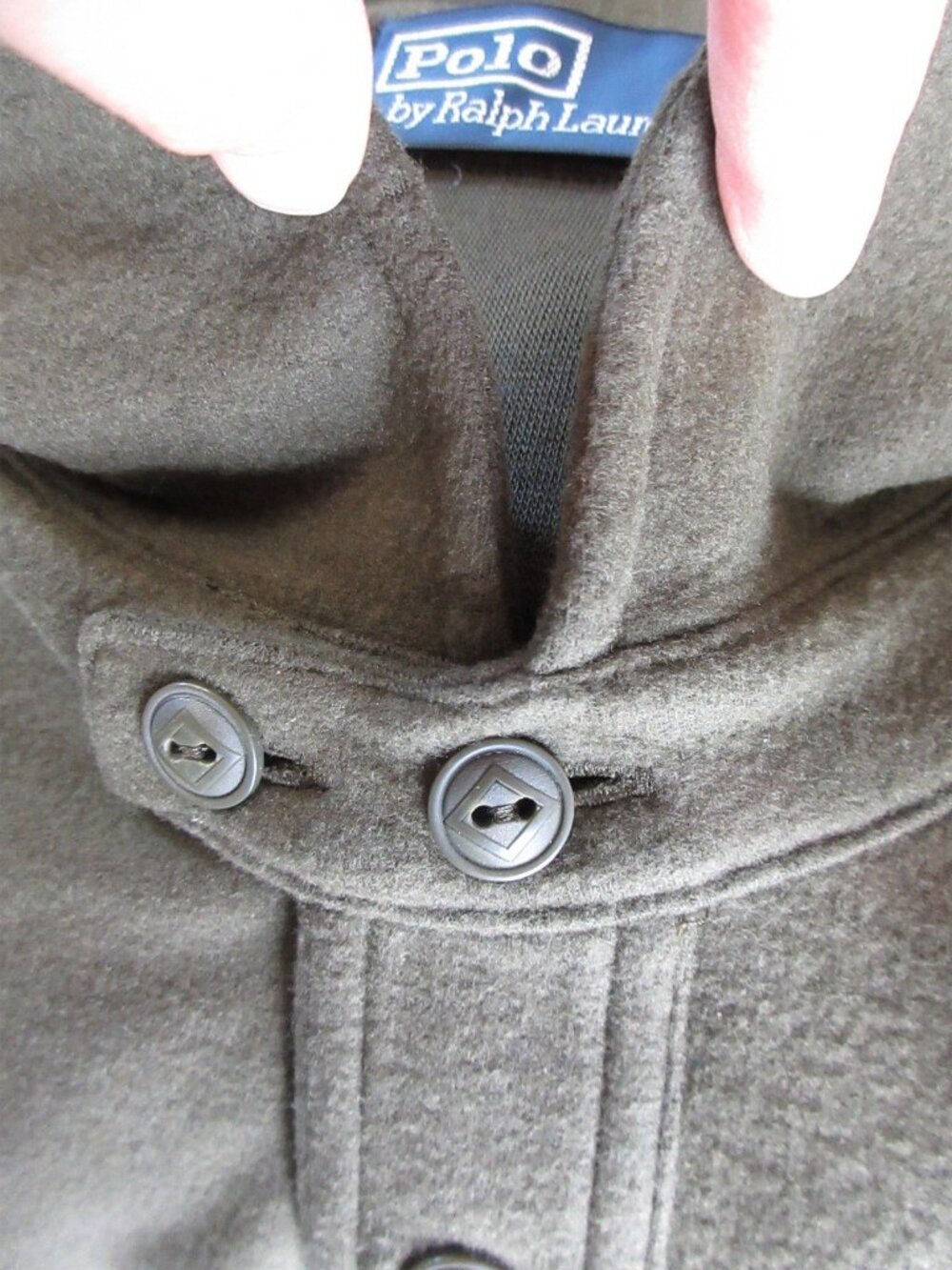 Polo Ralph Lauren Shirt XXL Olive Brush Fleece Button Up Work Shacket - Picture 9 of 14